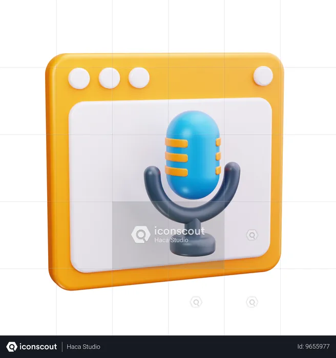 Site de podcast  3D Icon