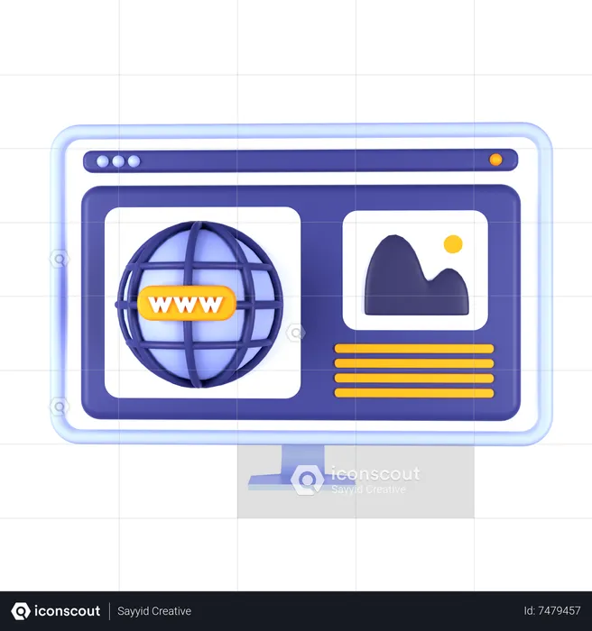 Site web  3D Icon