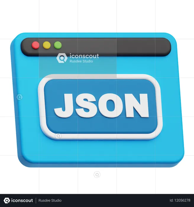 Site Web JSON  3D Icon