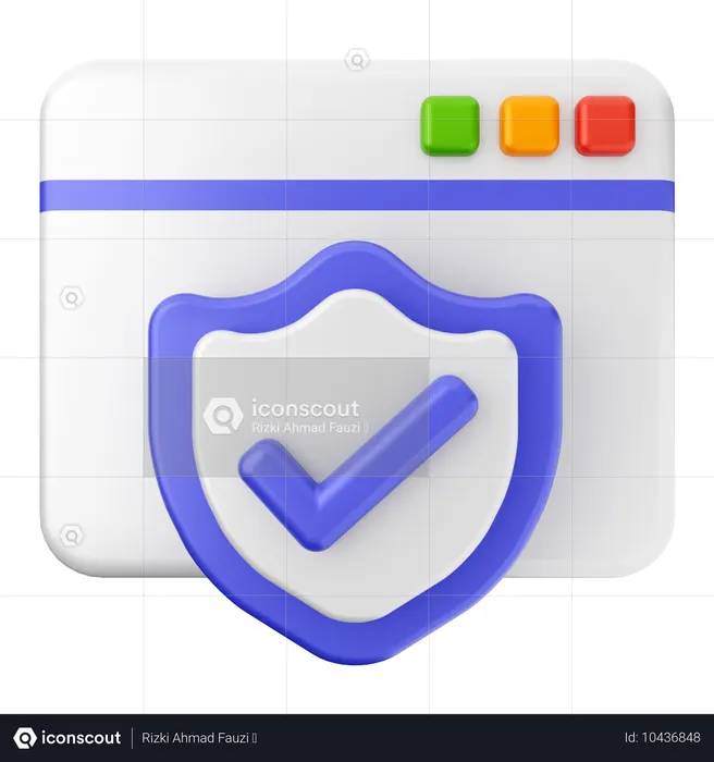 Site de protection de bouclier  3D Icon