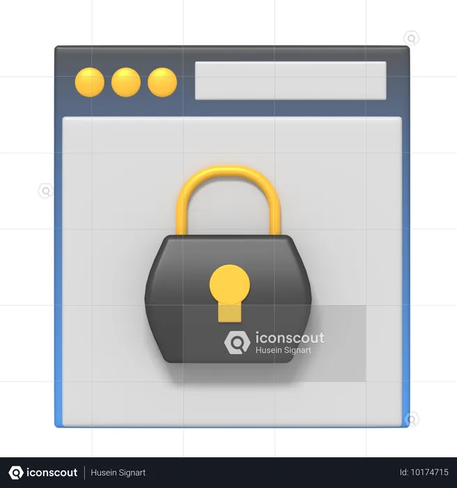 Sécurité du site Web  3D Icon