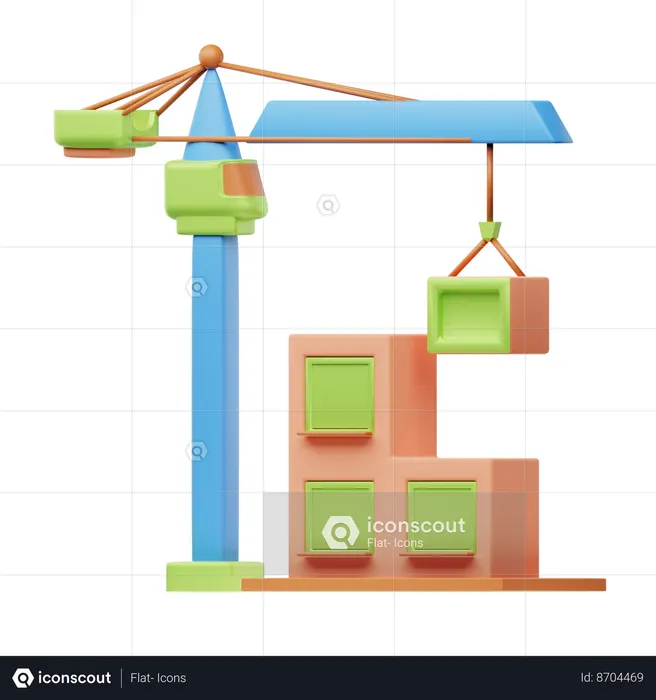 Sitio de construcción  3D Icon