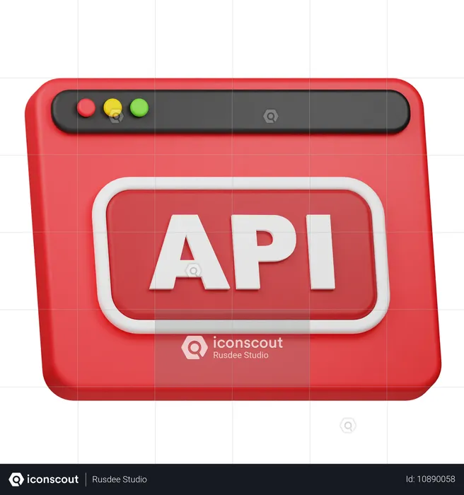 Sitio web API  3D Icon