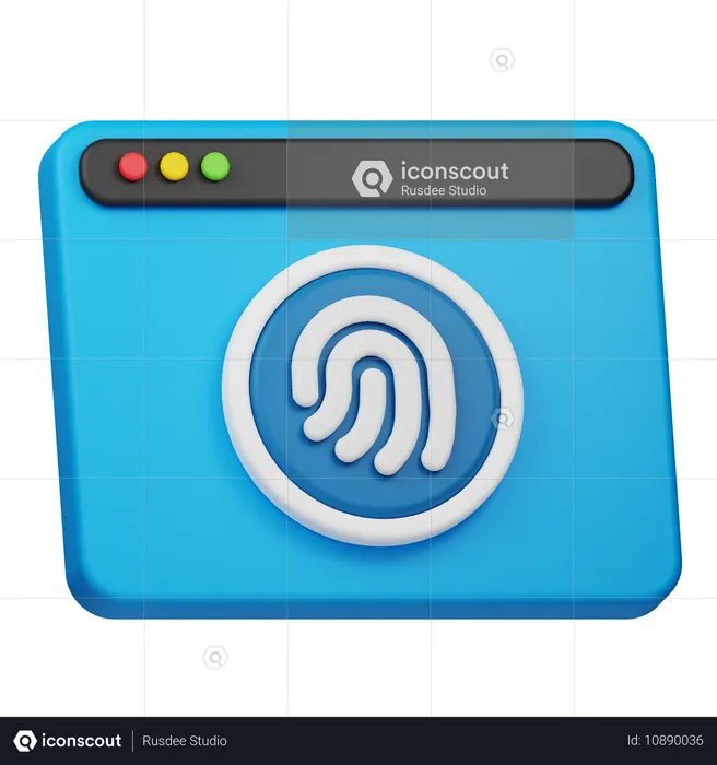 Sitio web de biometría  3D Icon