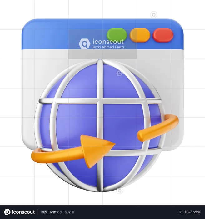 Sitio web internet  3D Icon