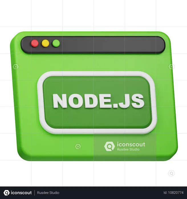 Sitio web de node js  3D Icon