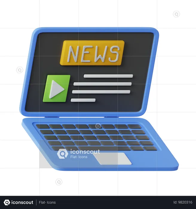 Sitio web de noticias  3D Icon