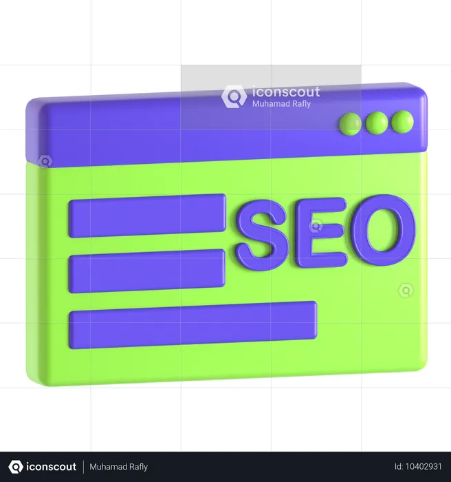 Sitio web de SEO  3D Icon