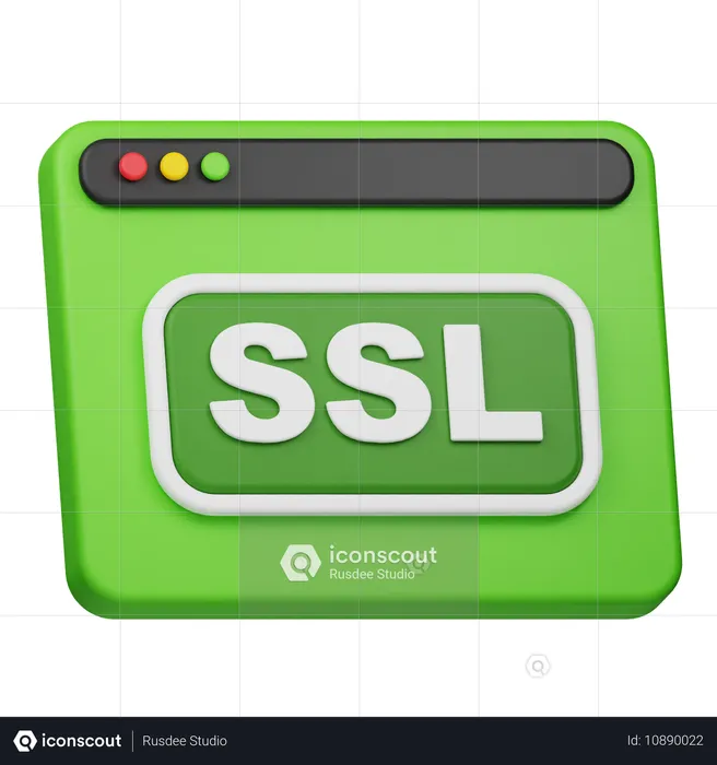 Sitio web ssl  3D Icon