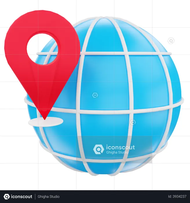 Position géographique  3D Icon