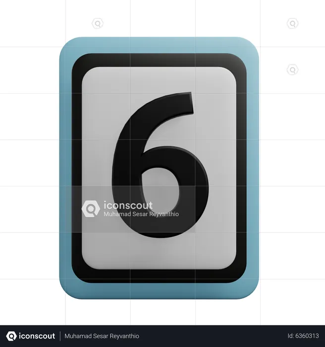 Numéro 6  3D Icon