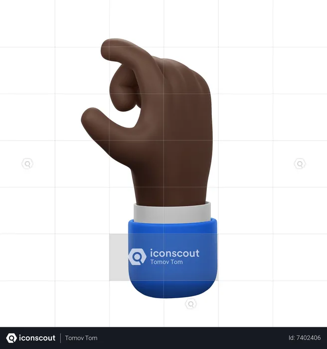 Size Measuring Hand Gesture  3D Icon