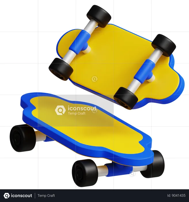 Skate básico  3D Icon