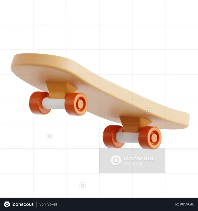 Skate Board  3D Icon