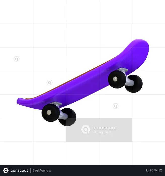 Skateboard  3D Icon