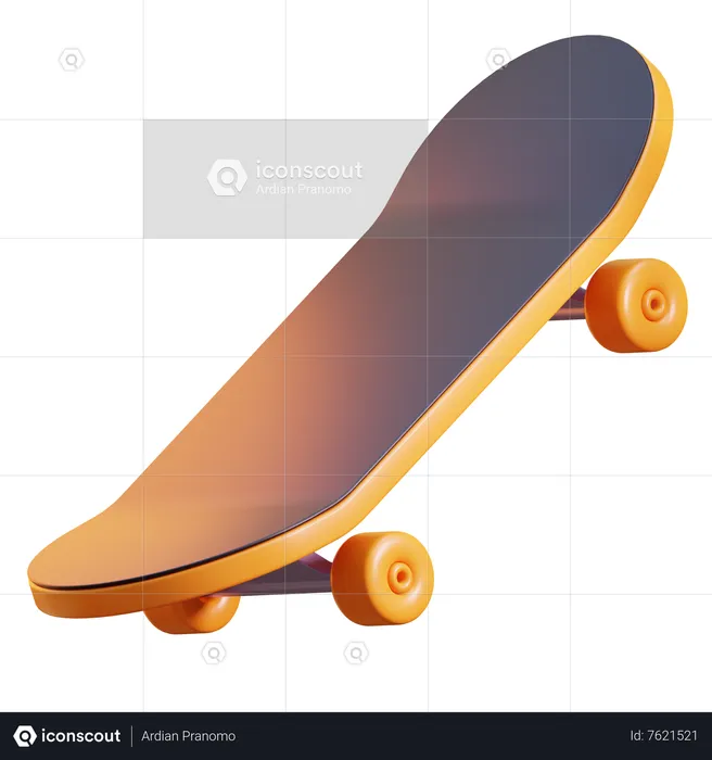 Skateboard  3D Icon