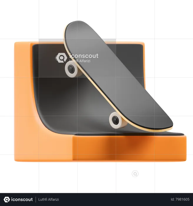 Skateboard  3D Icon