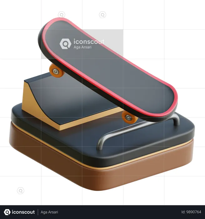 Skateboard  3D Icon