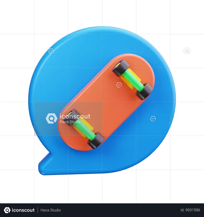 Skateboard  3D Icon