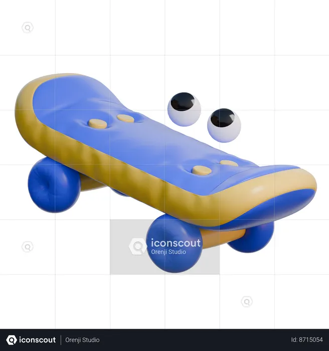 Skateboard  3D Icon