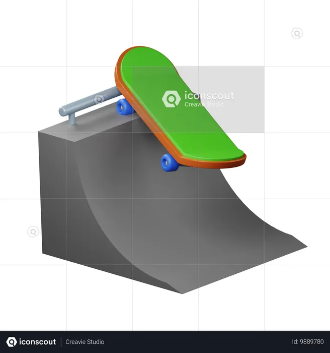 Skateboard  3D Icon