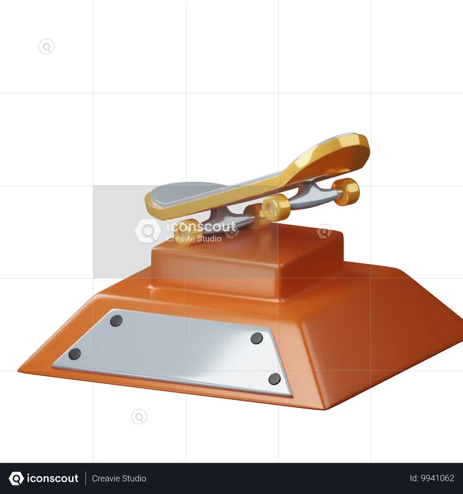 Skateboard-Trophäe  3D Icon