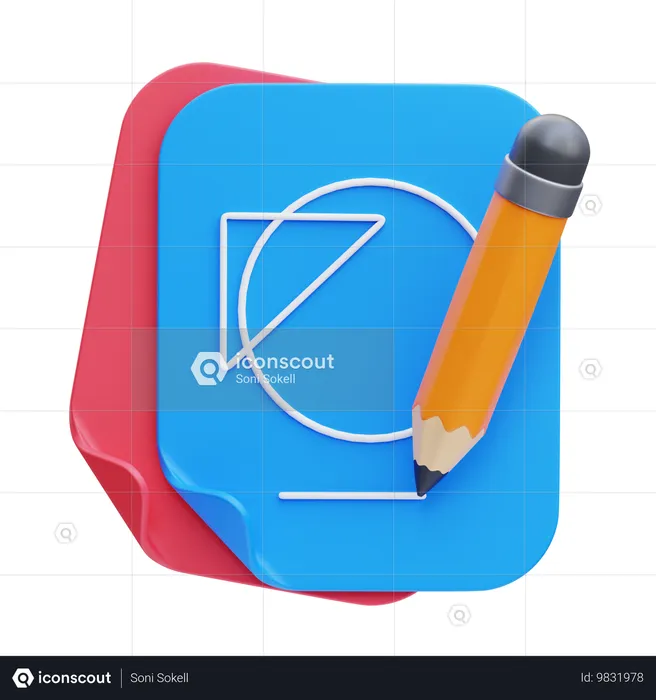 Sketch  3D Icon