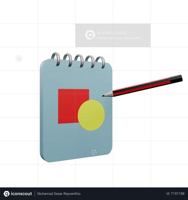 Sketch Book  3D Icon