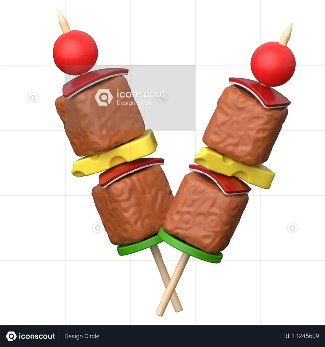 Skewer  3D Icon