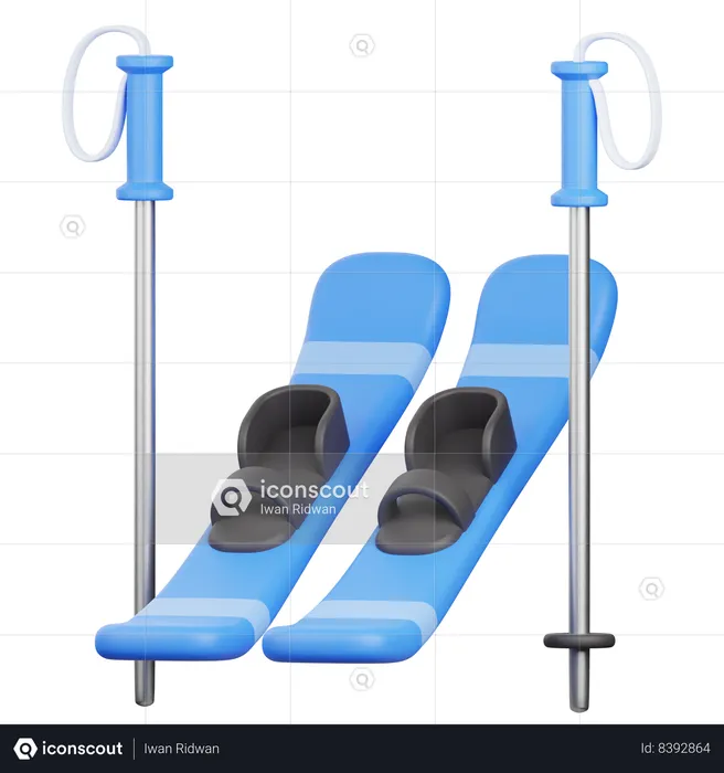 Ski  3D Icon