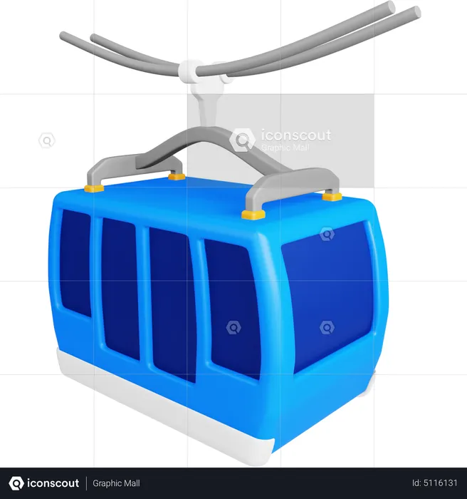 Ski Lift  3D Icon