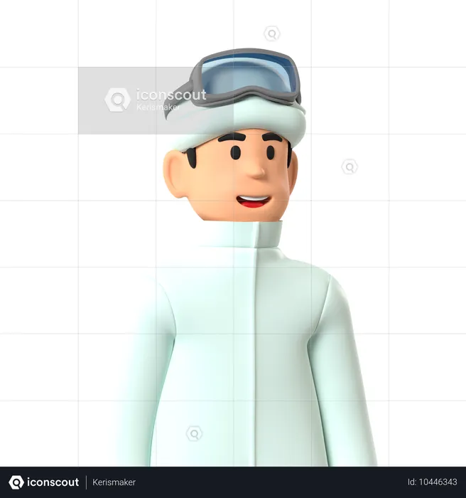 Skiing  3D Icon