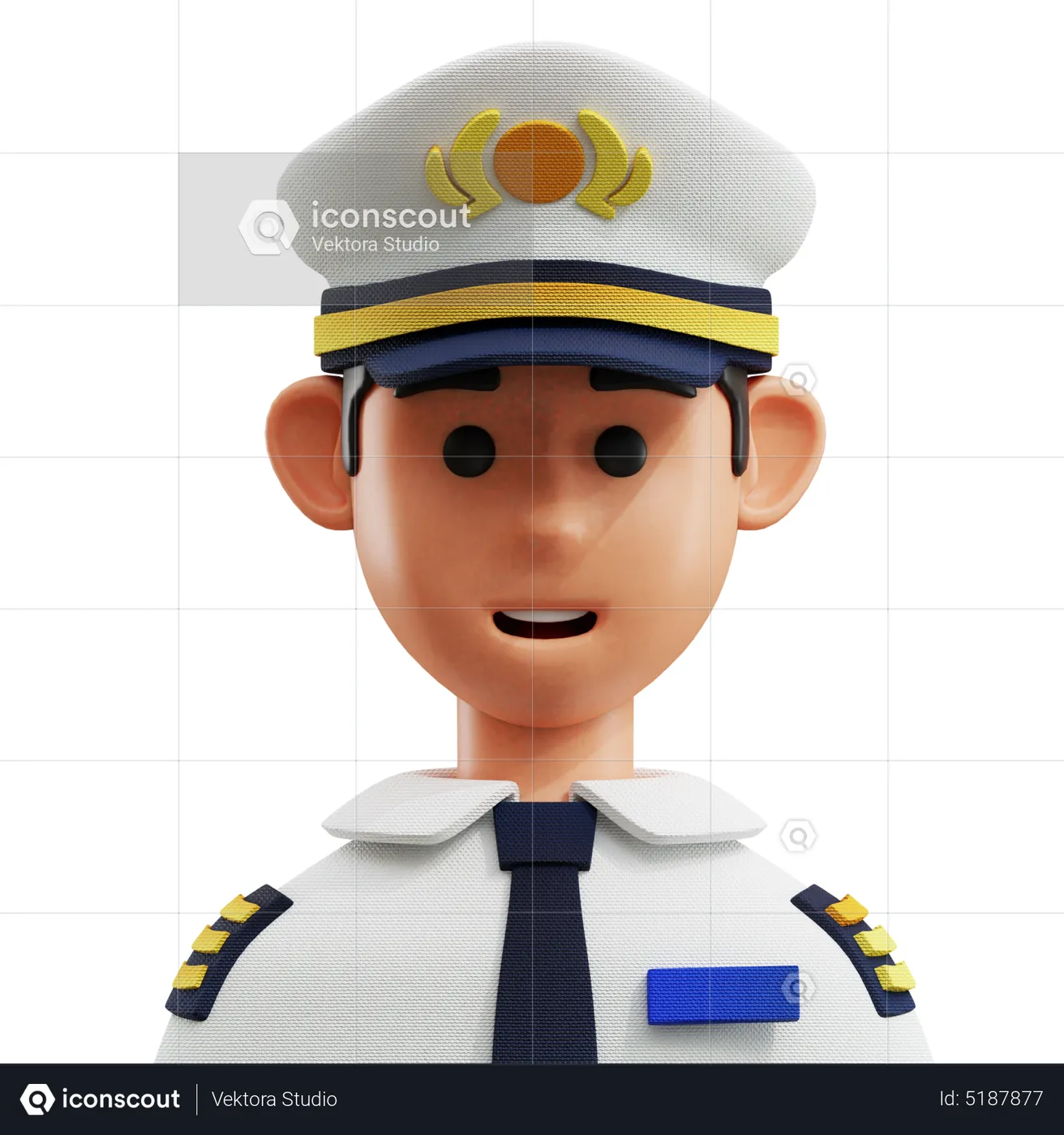 Skipper Avatar 3D Icon - Free Download People 3D Icons | IconScout