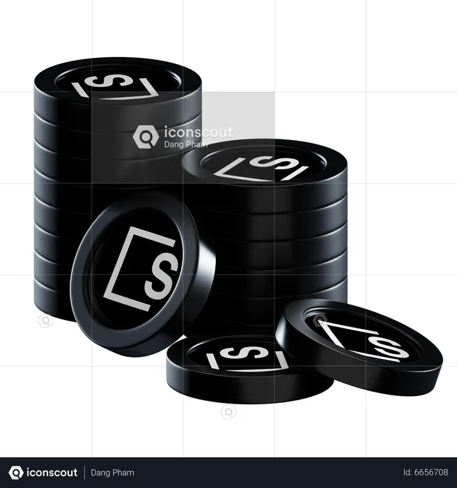 Skl Coin Stacks  3D Icon