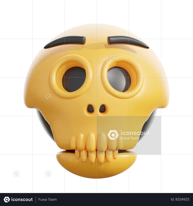 Skull Emoji 3D Icon