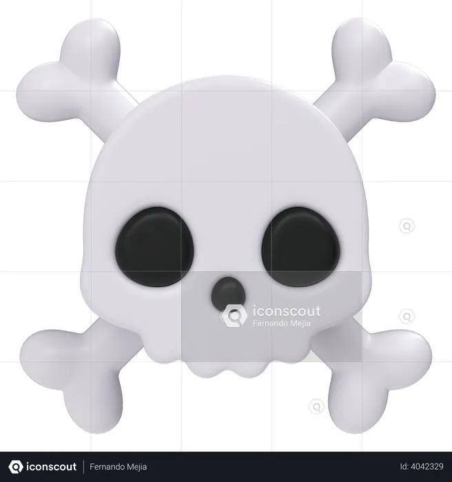 Skull Emoji 3D Icon