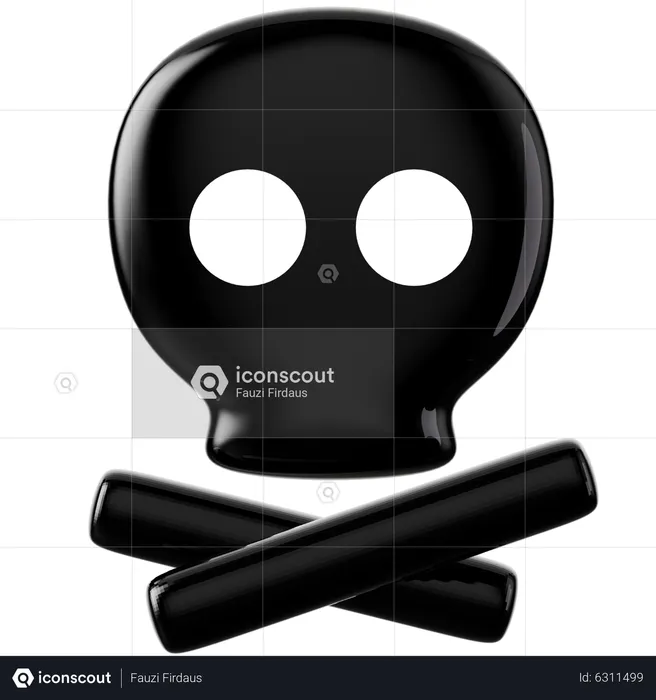 Skull And Bones  3D Icon
