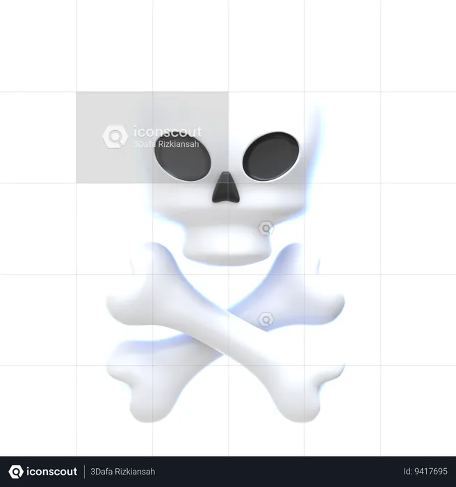 Skull and Crossbones  3D Icon