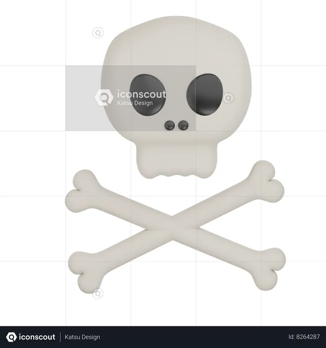 Skull Crosbone  3D Icon