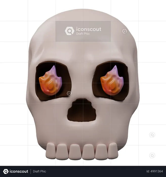 Skull Flame  3D Icon