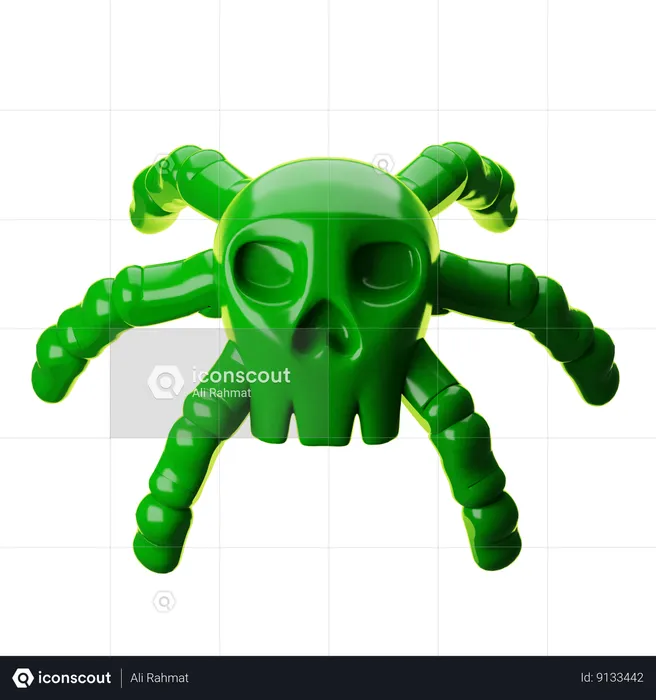 Skull Spider  3D Icon