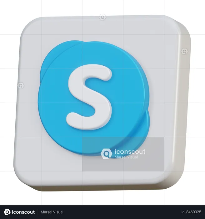 Skype Logo 3D Icon