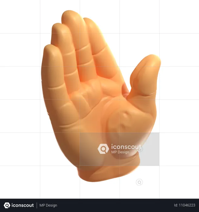 Slap Hand Gesture  3D Icon