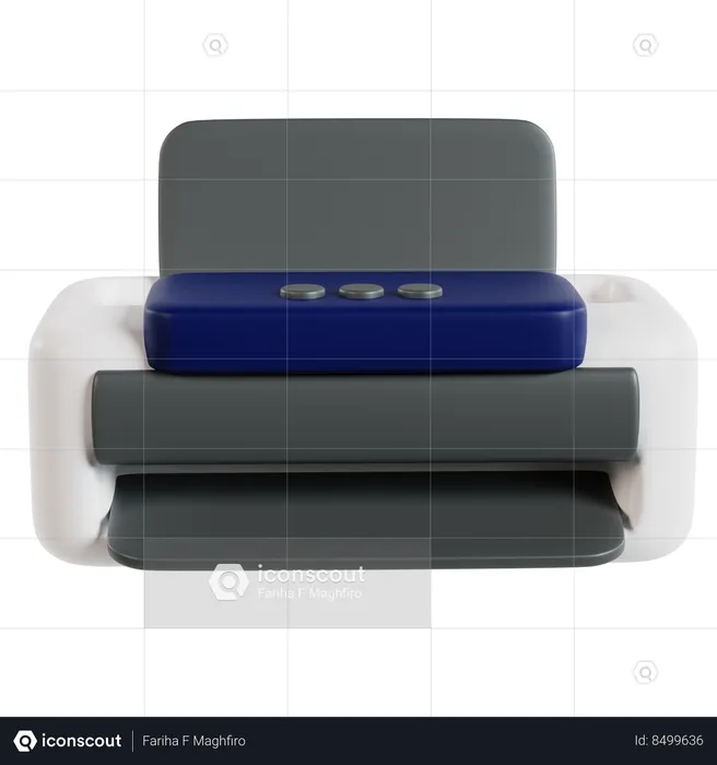 Sleek Printer  3D Icon