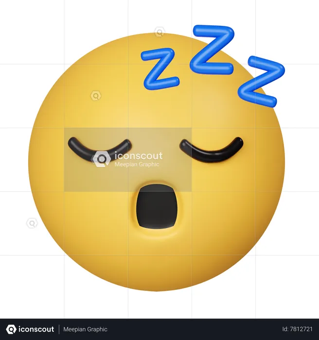 Sleep Emoji 3D Icon