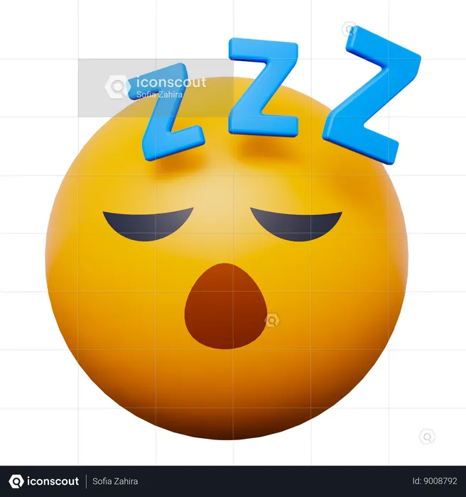 Sleep Emoji Emoji 3D Icon