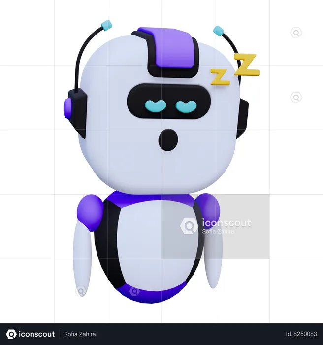 Sleep Robot  3D Icon