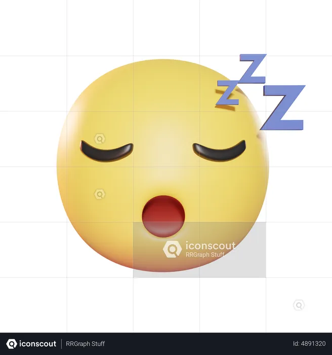 Sleeping Emoji 3D Icon