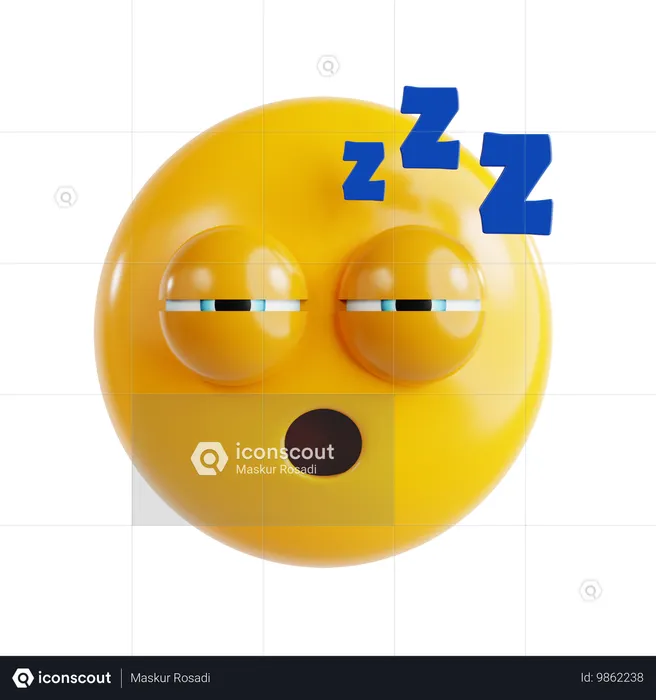 잠자는 이모티콘 Emoji 3D Icon