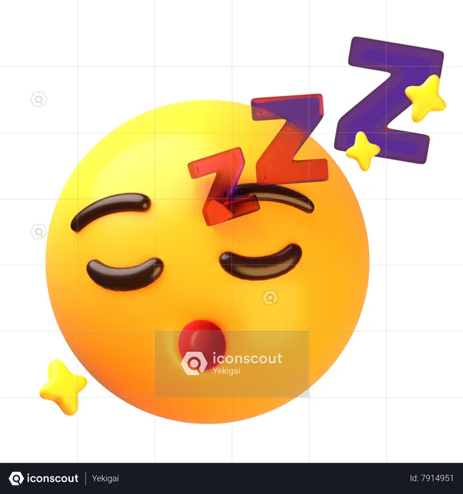Sleeping face Emoji 3D Icon